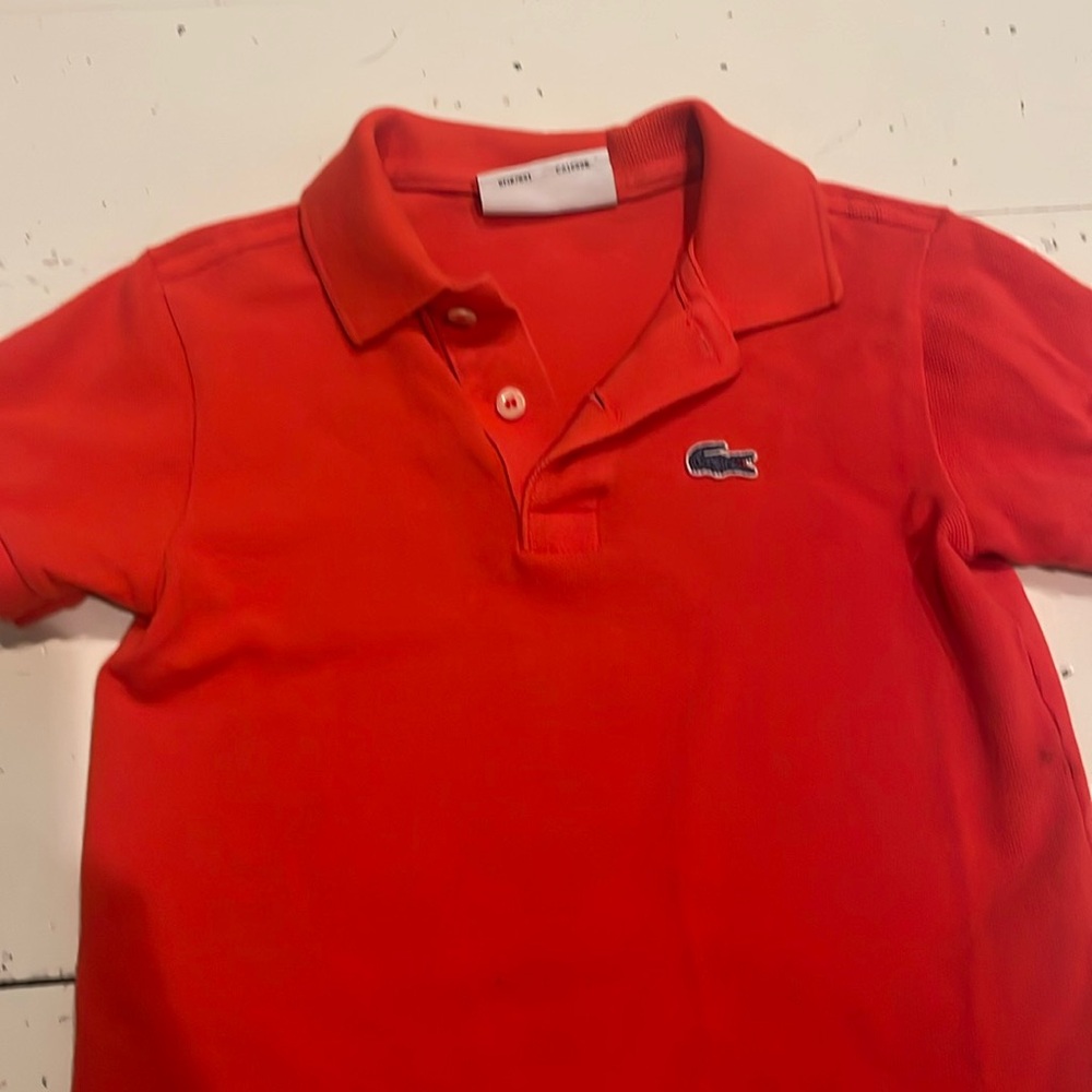 Lacoste burnt orange polo shirt, size 5